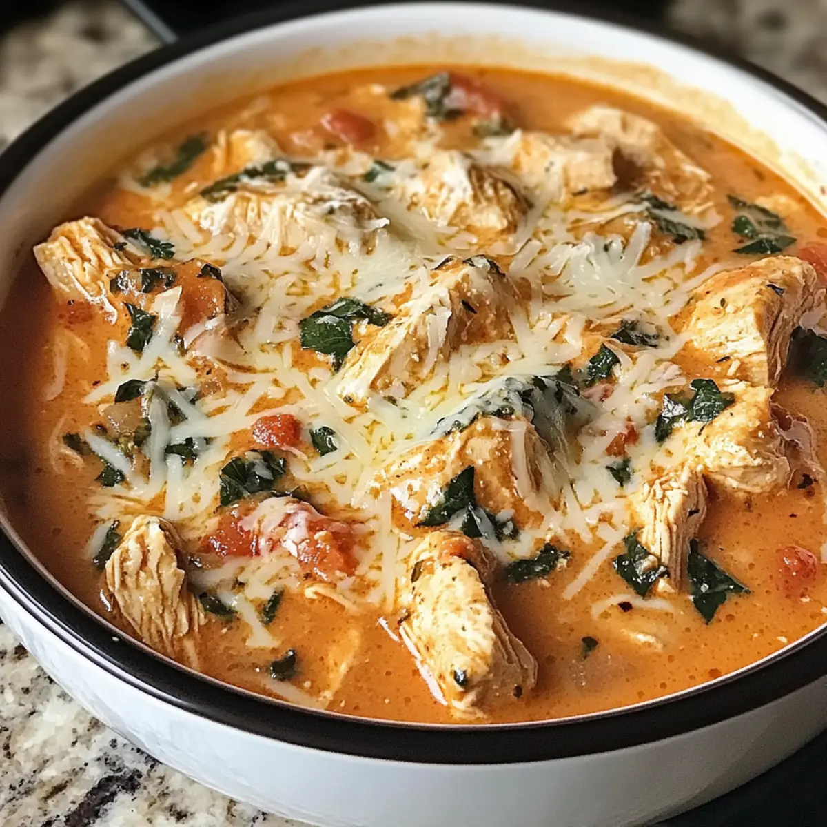 Crockpot Chicken Parmesan Soup