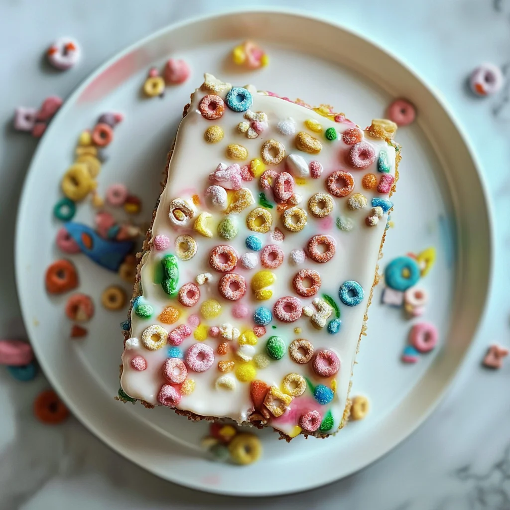 Cereal Milk Cake with Lucky Charms Filling: Sweet Nostalgia