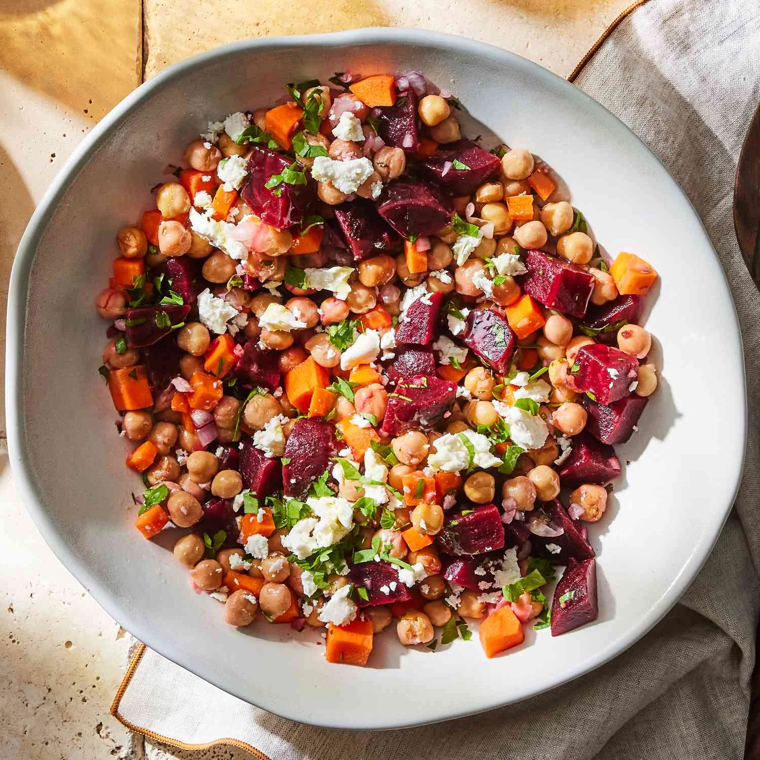 Chickpea, Beet and Feta Salad: Fresh and Flavorful Delight