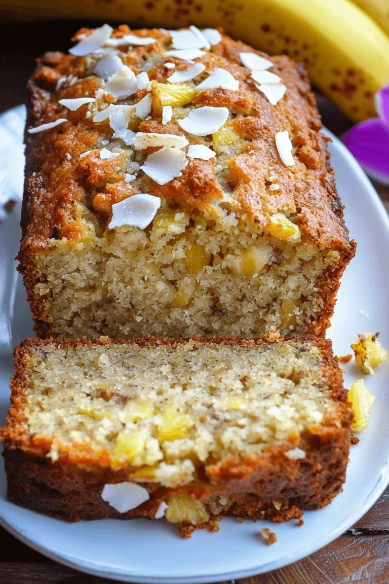 Coconut Pineapple Banana Bread: A Tropical Delight