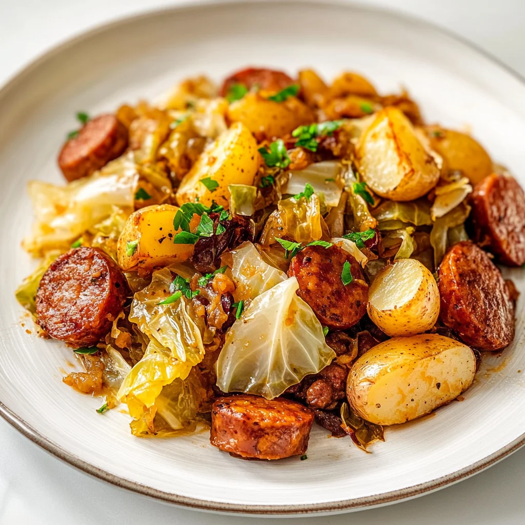 Easy Cabbage, Potatoes & Beef Sausage: Comfort Food Delight