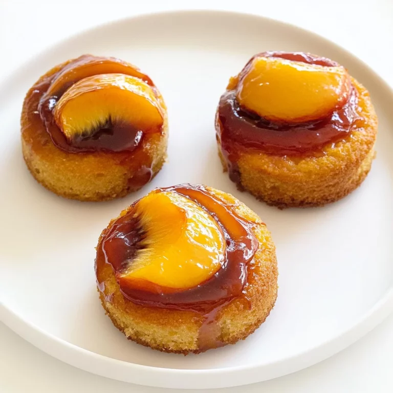 Mini Peach Upside-Down Cakes: Irresistibly Gooey Treats