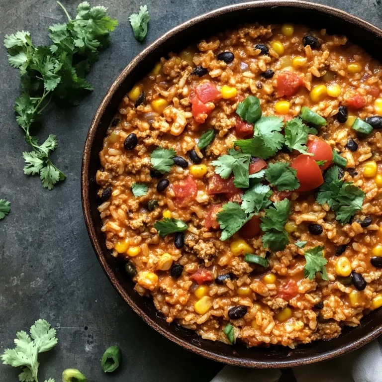 One-Skillet Mexican Rice Casserole: Comforting & Cheesy D...