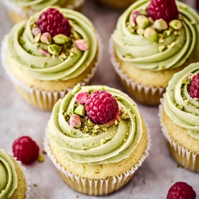 Pistachio and raspberry cupcakes: A Flavorful Delight