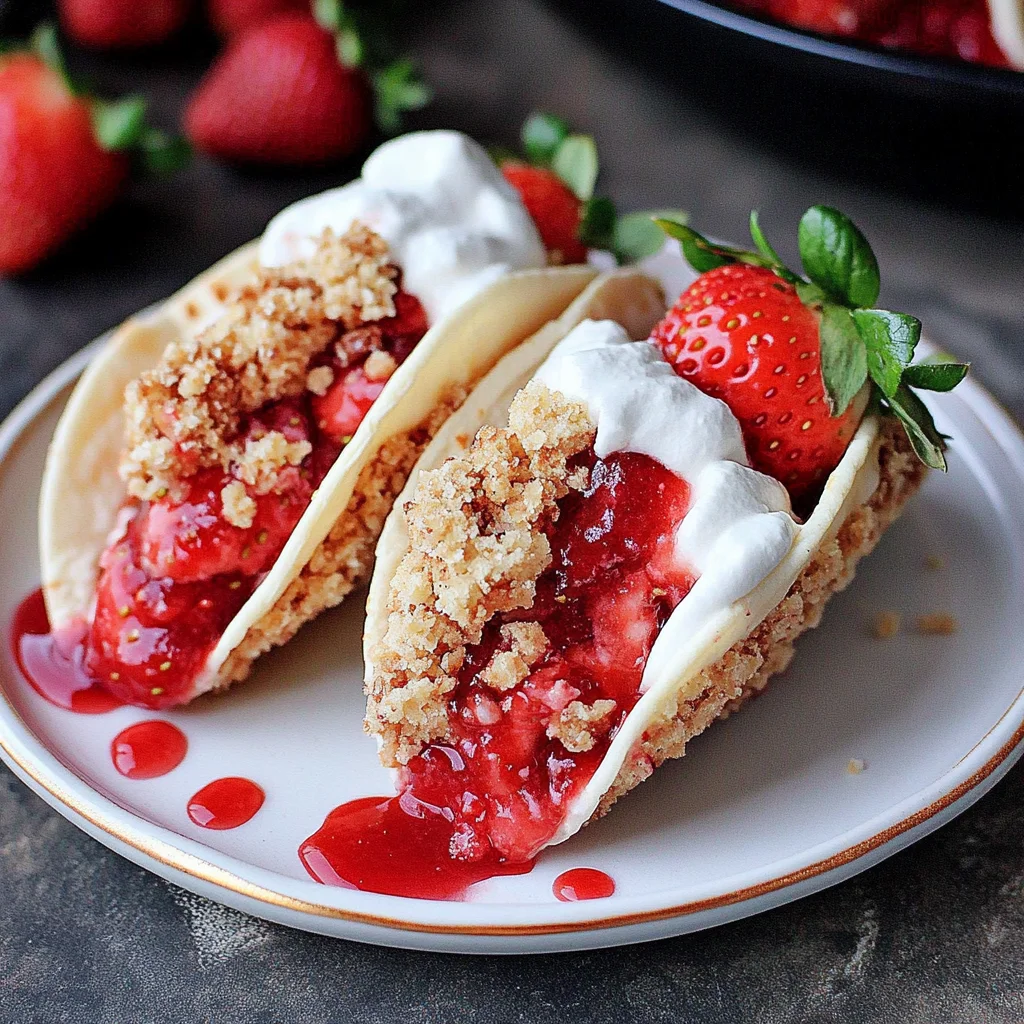 Strawberry Crunch Cheesecake Tacos: A Sweet Sensation