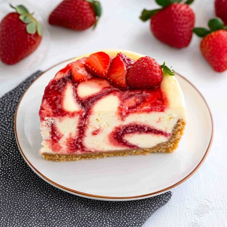 Strawberry Swirl Cheesecake: Creamy and Irresistible Delight