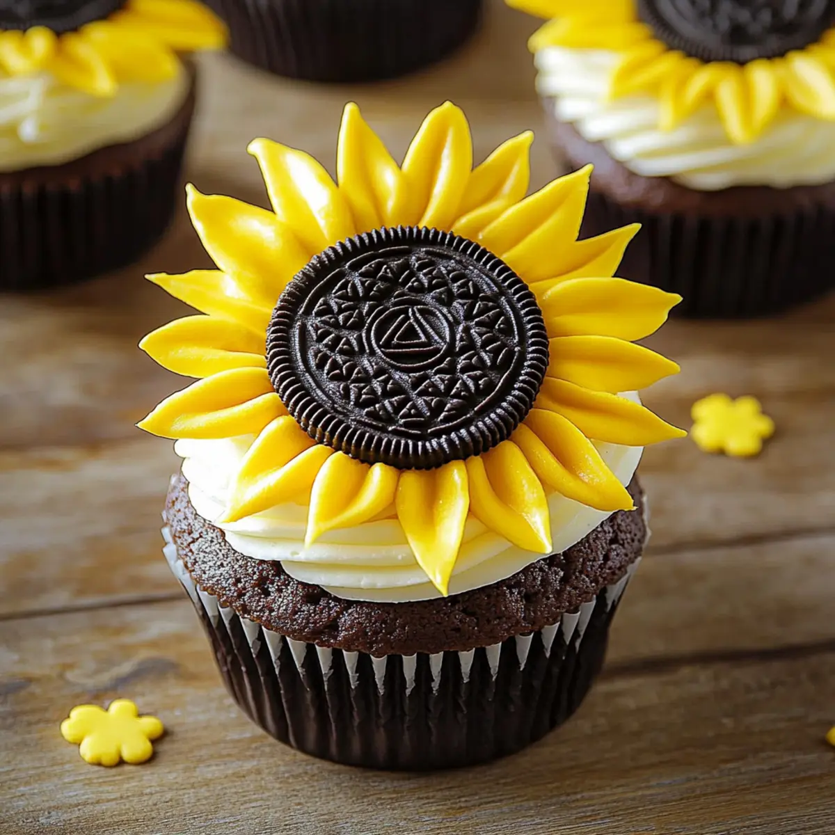 Oreo Sunflower Cupcakes