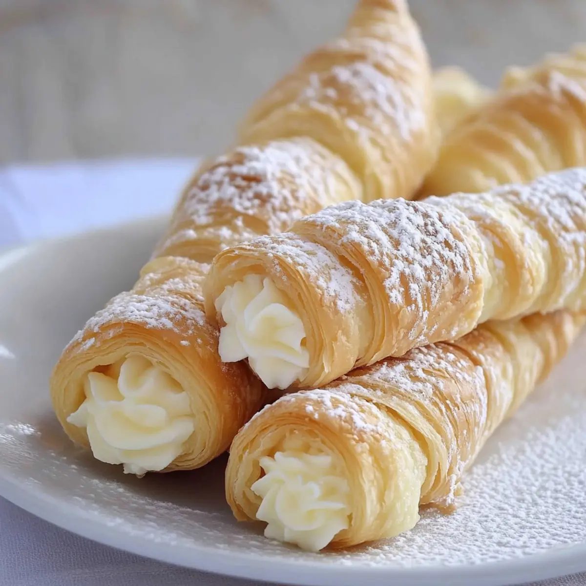 Sweet Cream Horn Pastries