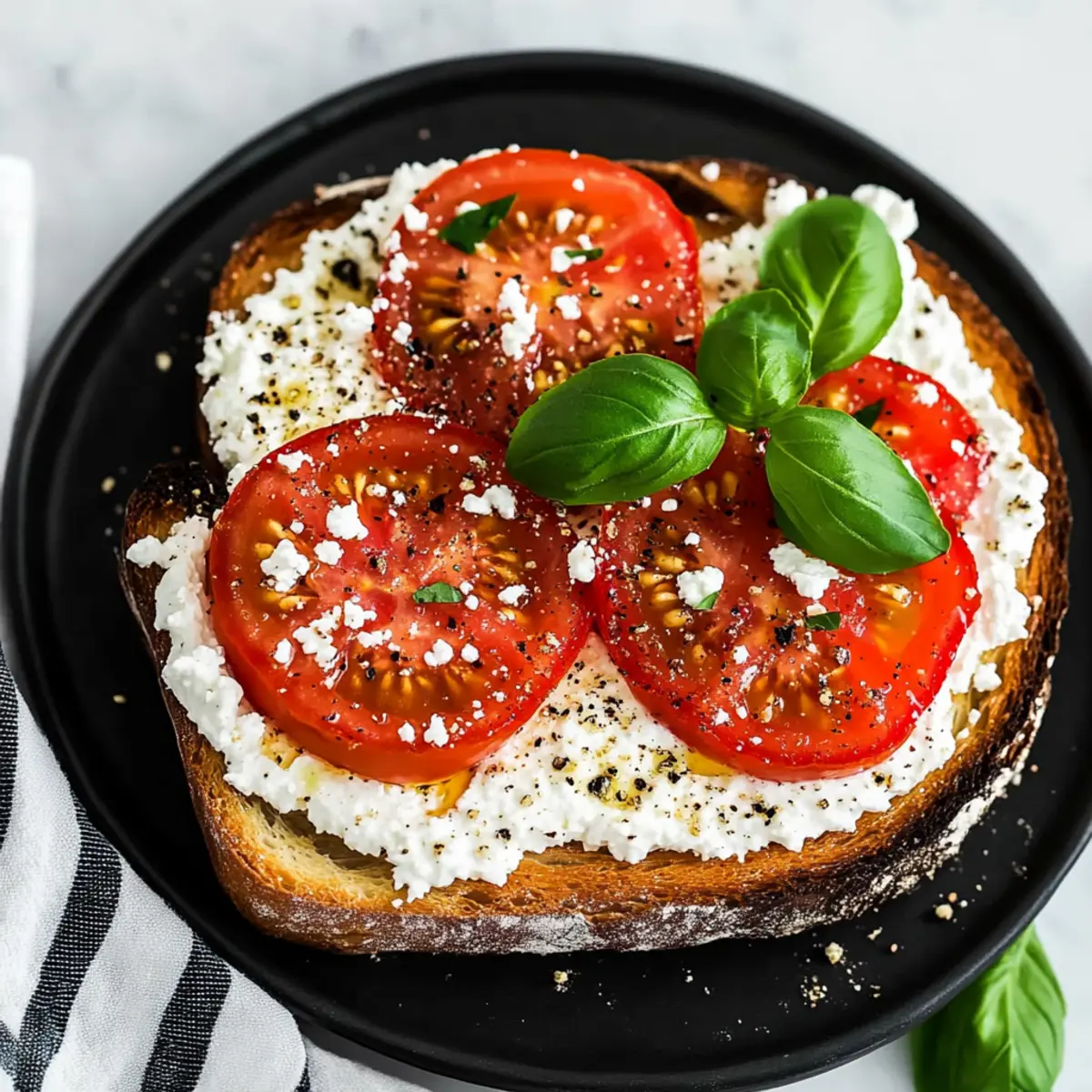 5-Ingredient Ricotta & Tomato Toast