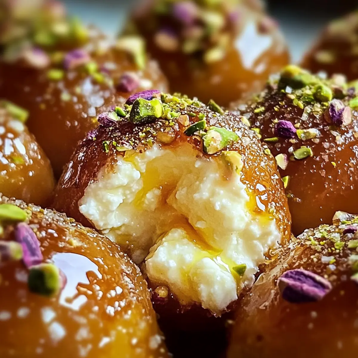 Ricotta Pistachio Honey Bites