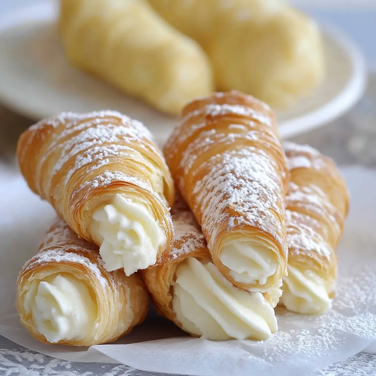 Sweet Cream Horn Pastries