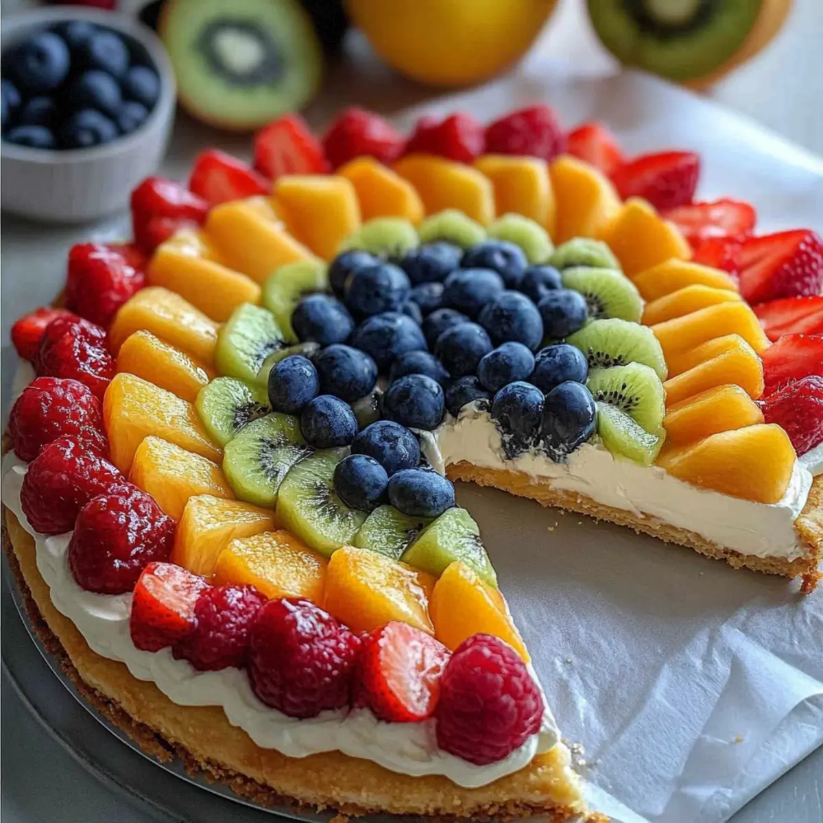 Ultimate Rainbow Fruit Pizza