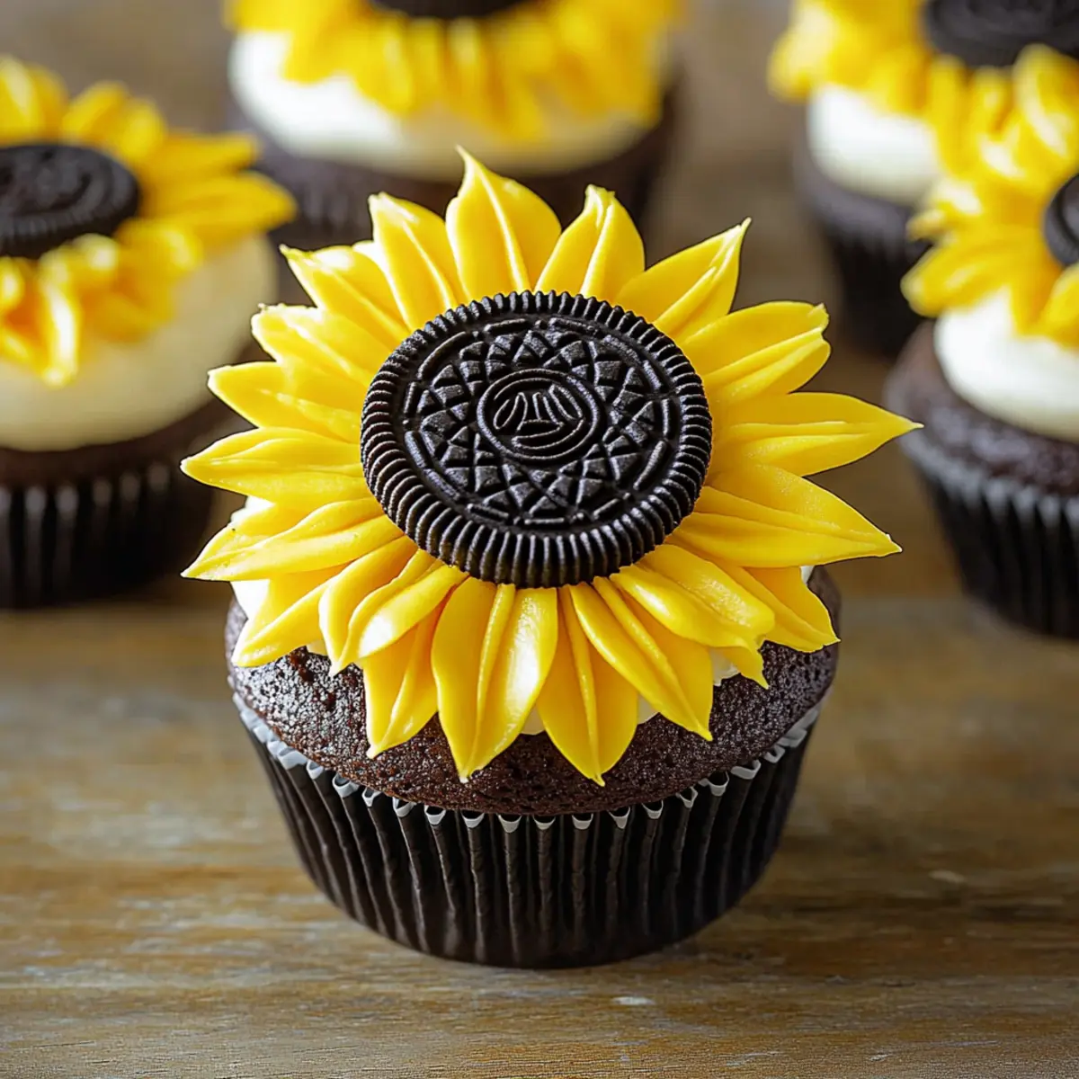 Oreo Sunflower Cupcakes