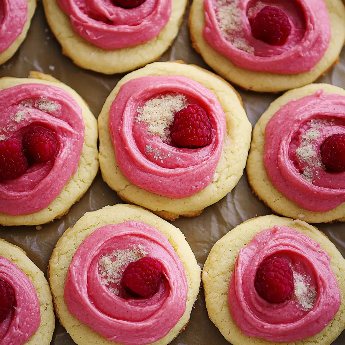 Lemon Sugar Cookies with Raspberry Buttercream