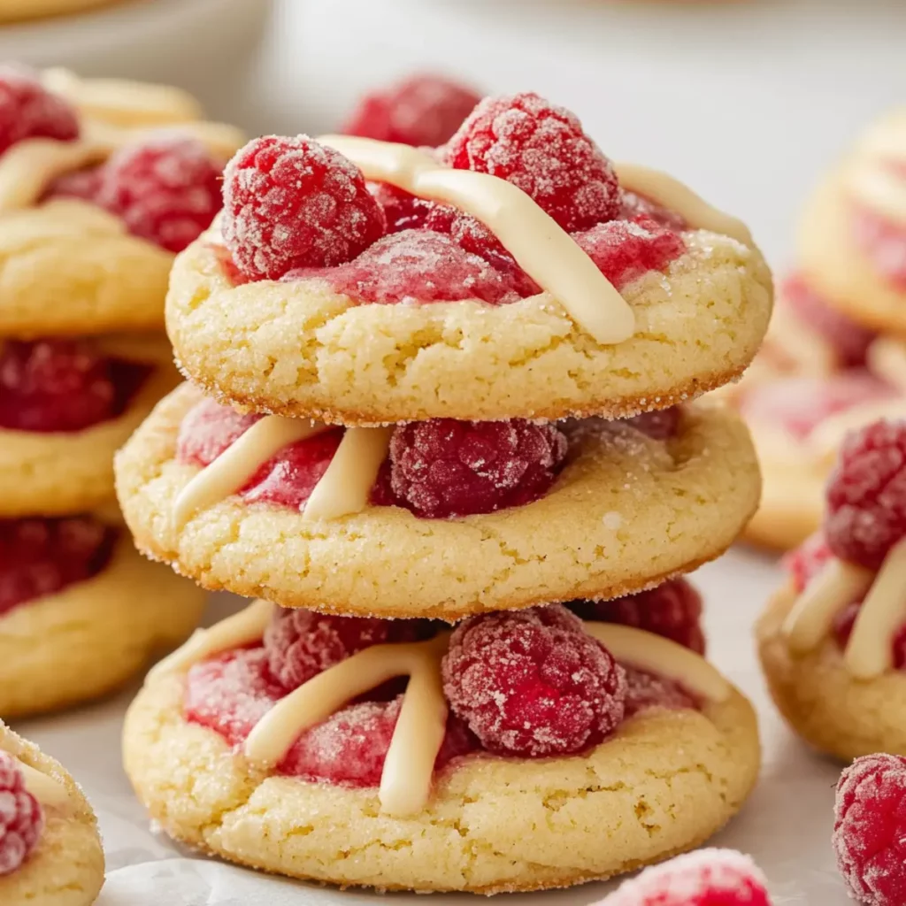 Fresh Raspberries & Crème Cookies