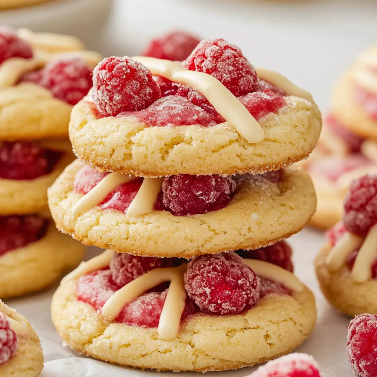 Fresh Raspberries & Crème Cookies