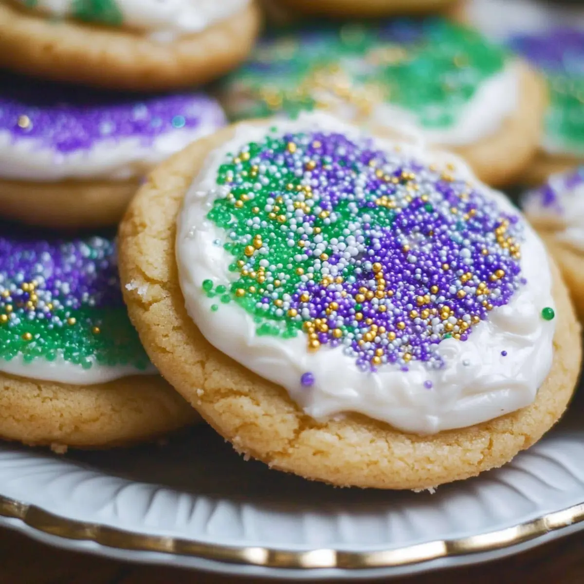 Mardi Gras King Cake Cookies