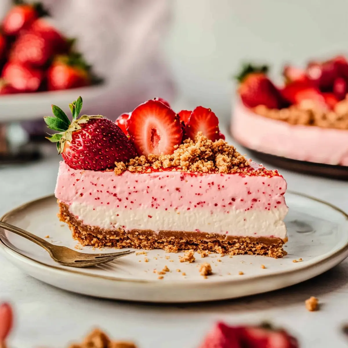Strawberry Crunch Cheesecake