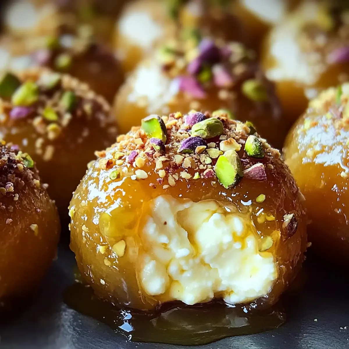 Ricotta Pistachio Honey Bites