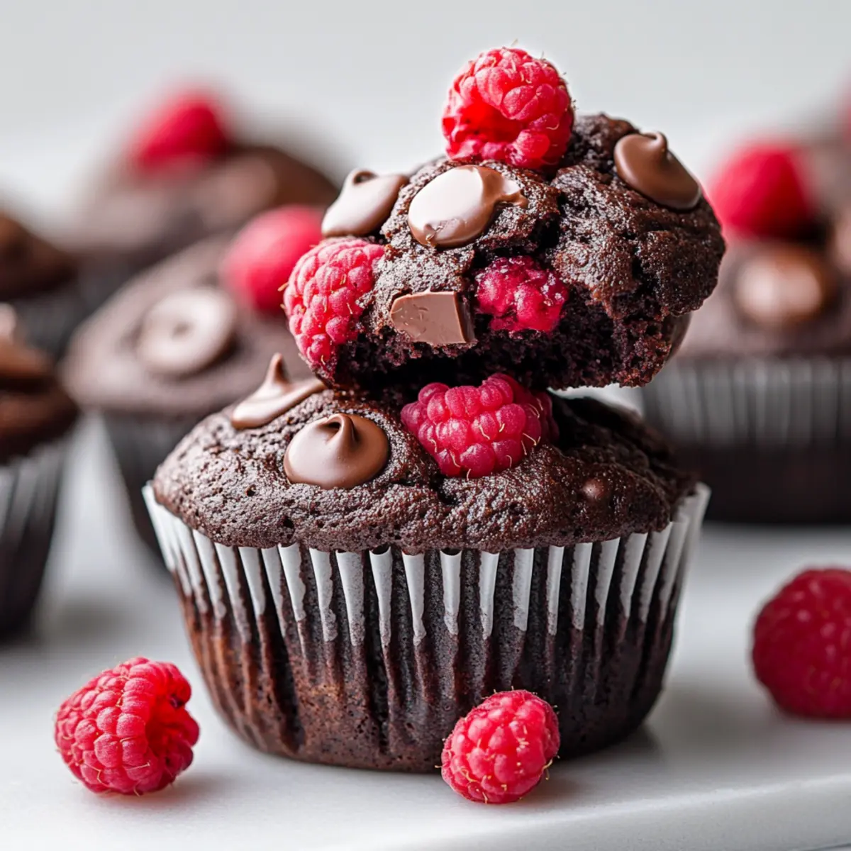 Double Chocolate Raspberry Muffins