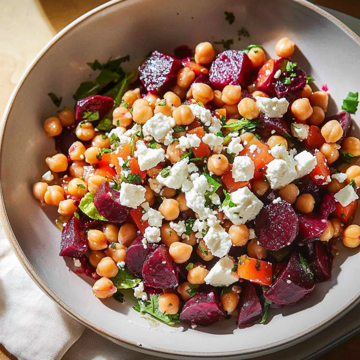 Chickpea, Beet and Feta Salad