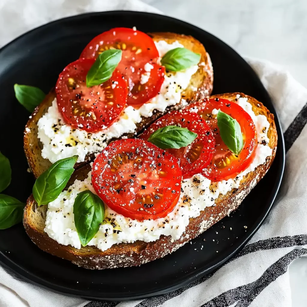 5-Ingredient Ricotta & Tomato Toast