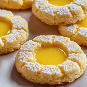 Vegan Lemon Curd Shortbread Cookies