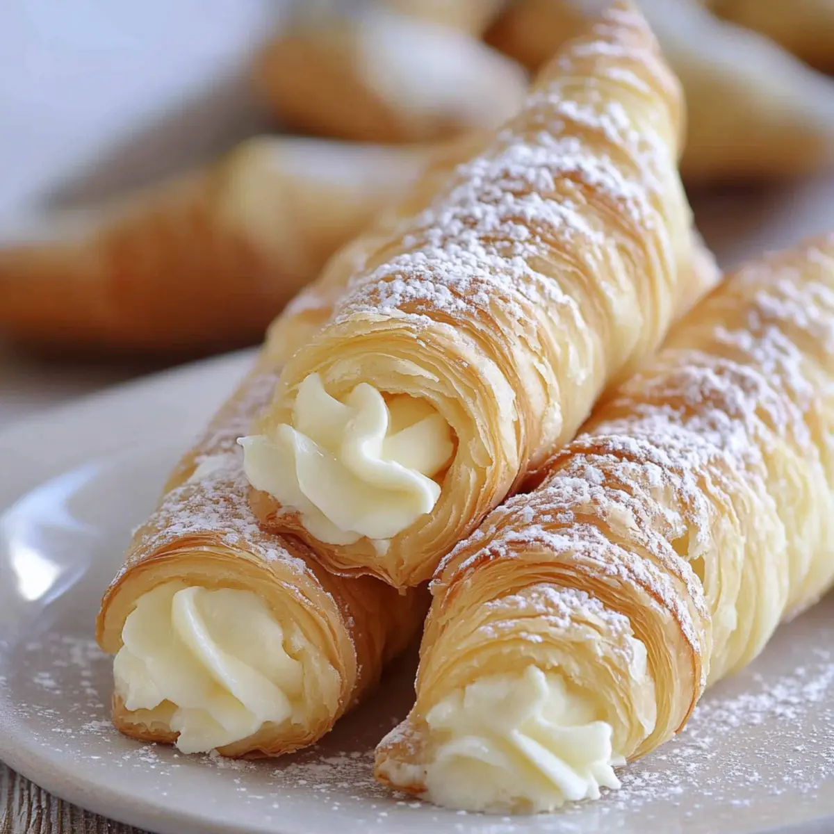 Sweet Cream Horn Pastries