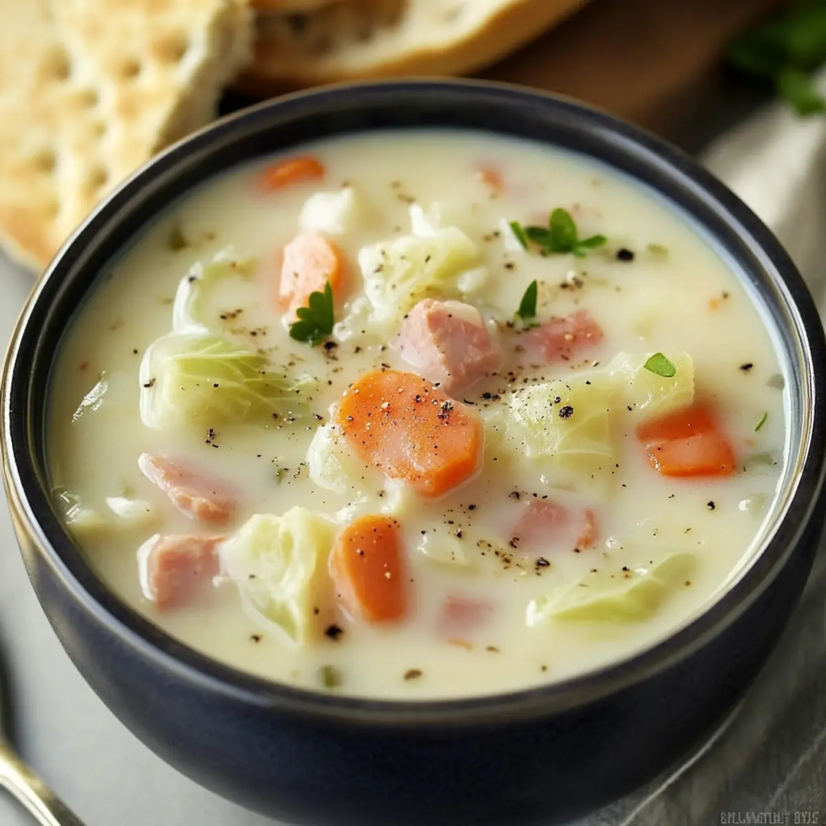 Creamy cabbage soup
