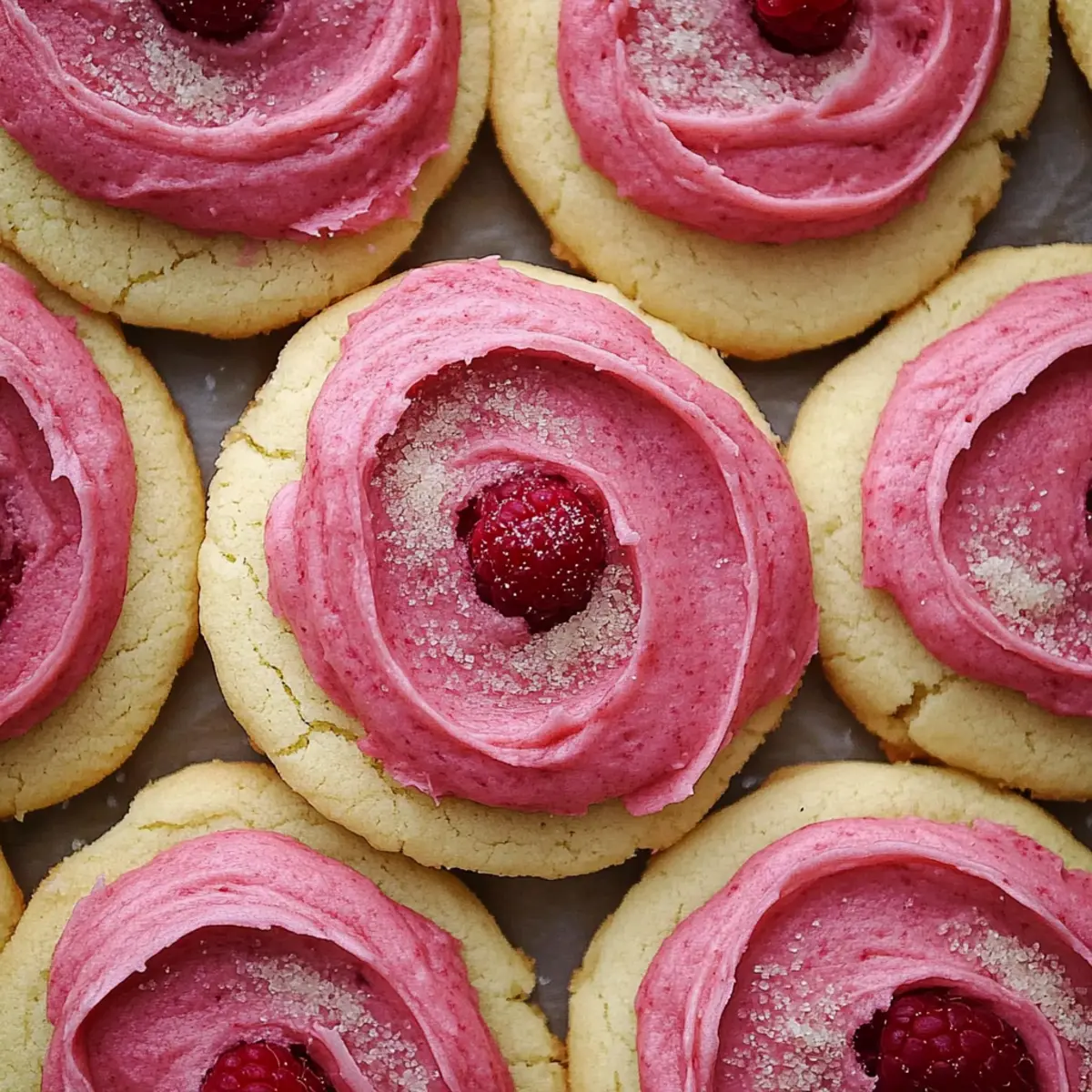 Lemon Sugar Cookies with Raspberry Buttercream