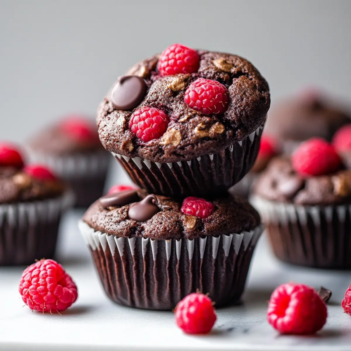 Double Chocolate Raspberry Muffins