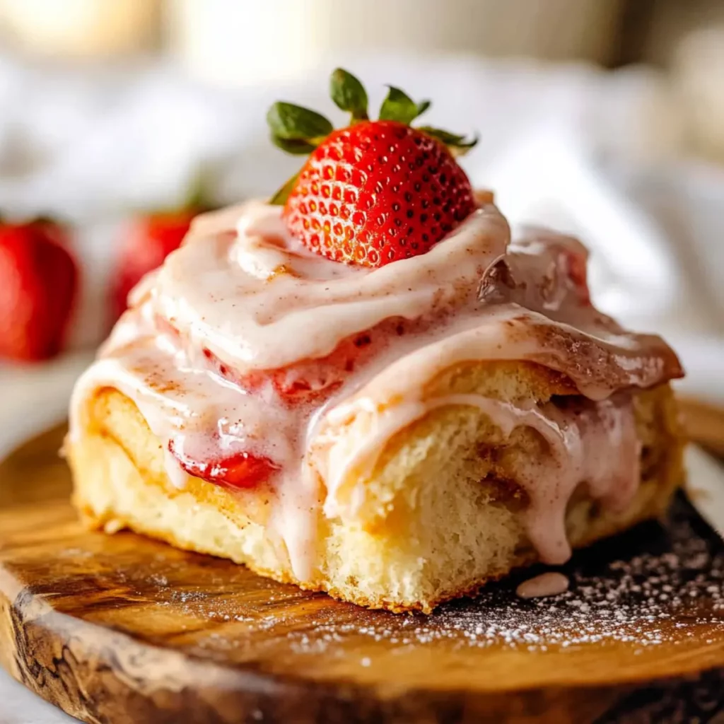 Soft & Fluffy Strawberry Cinnamon Rolls