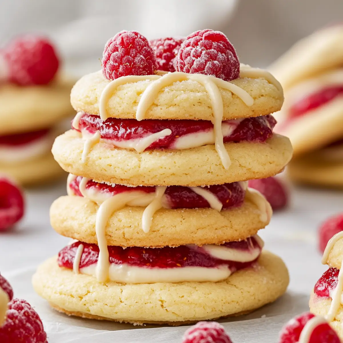 Fresh Raspberries & Crème Cookies
