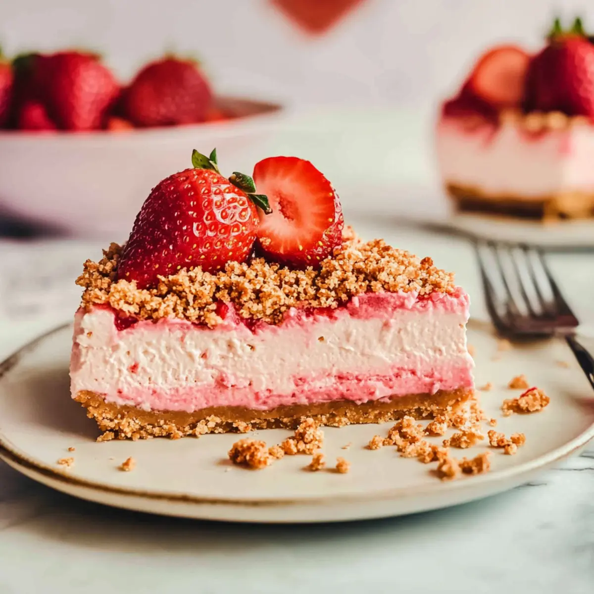 Strawberry Crunch Cheesecake