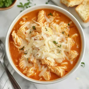 Crockpot Chicken Parmesan Soup