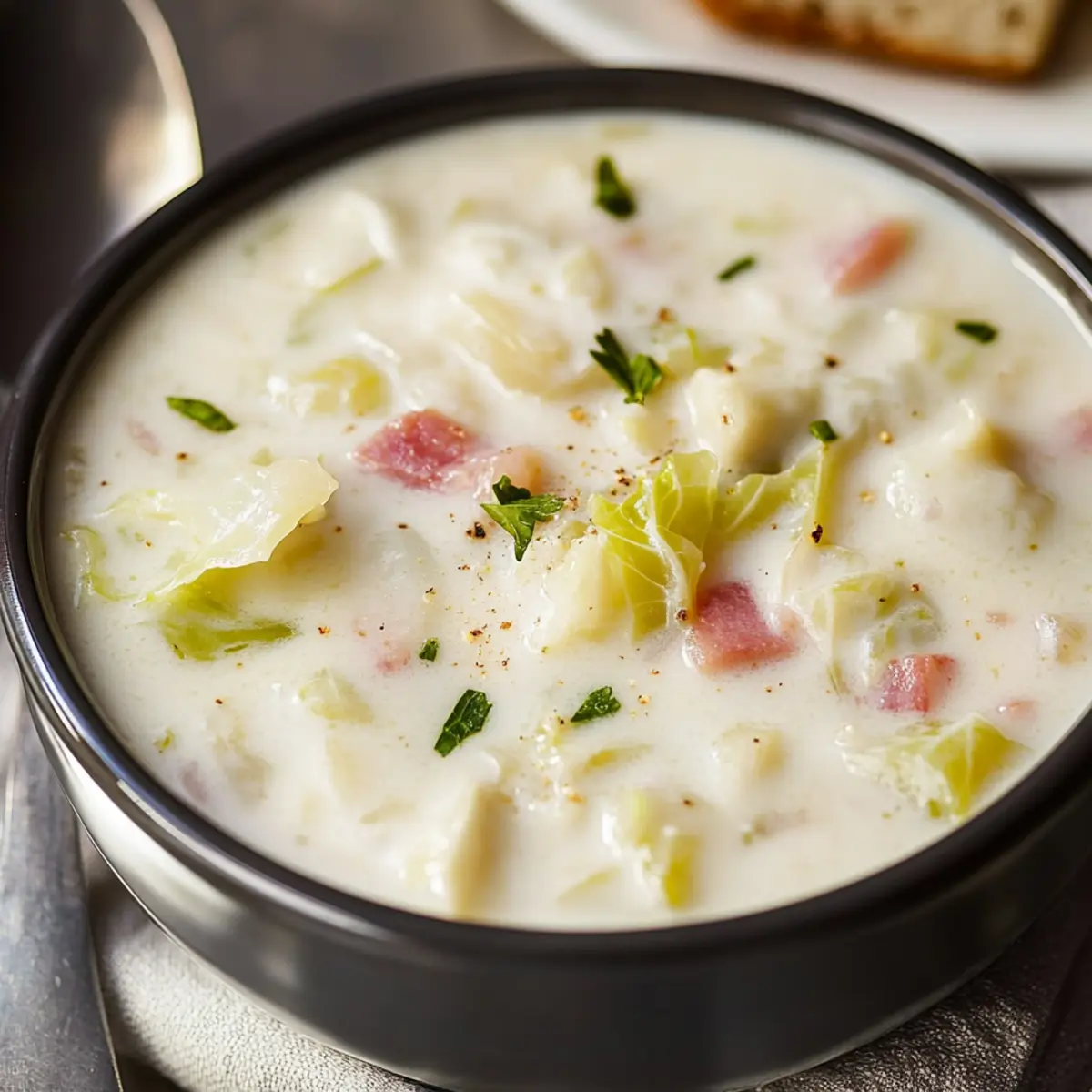 Southern-style creamy cabbage soup