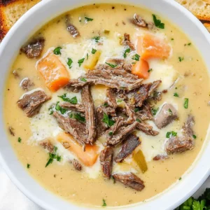 Creamy Philly Cheesesteak Soup