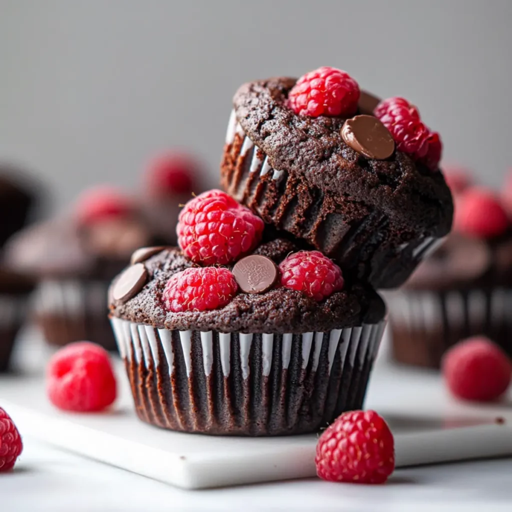 Double Chocolate Raspberry Muffins
