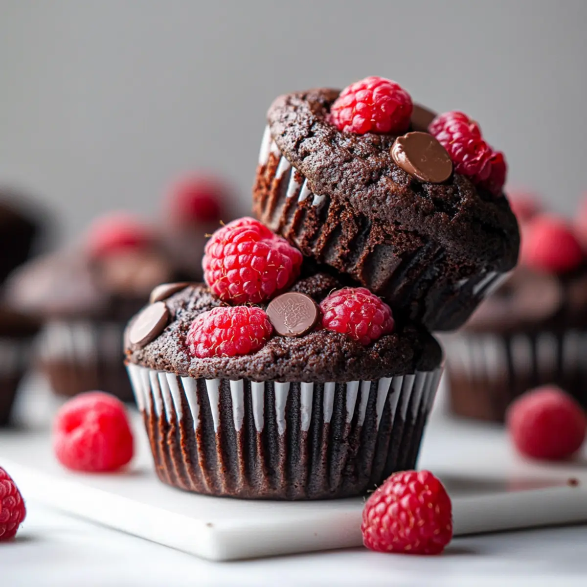 Double Chocolate Raspberry Muffins