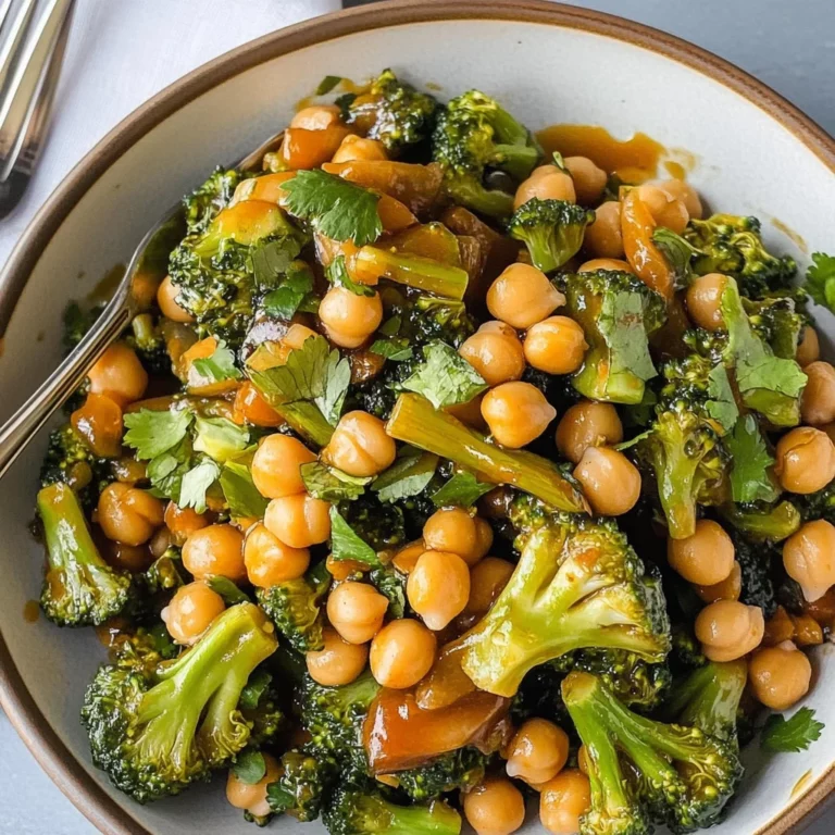 Garlic Broccoli Stir Fry with Chickpeas: Flavorful Delight