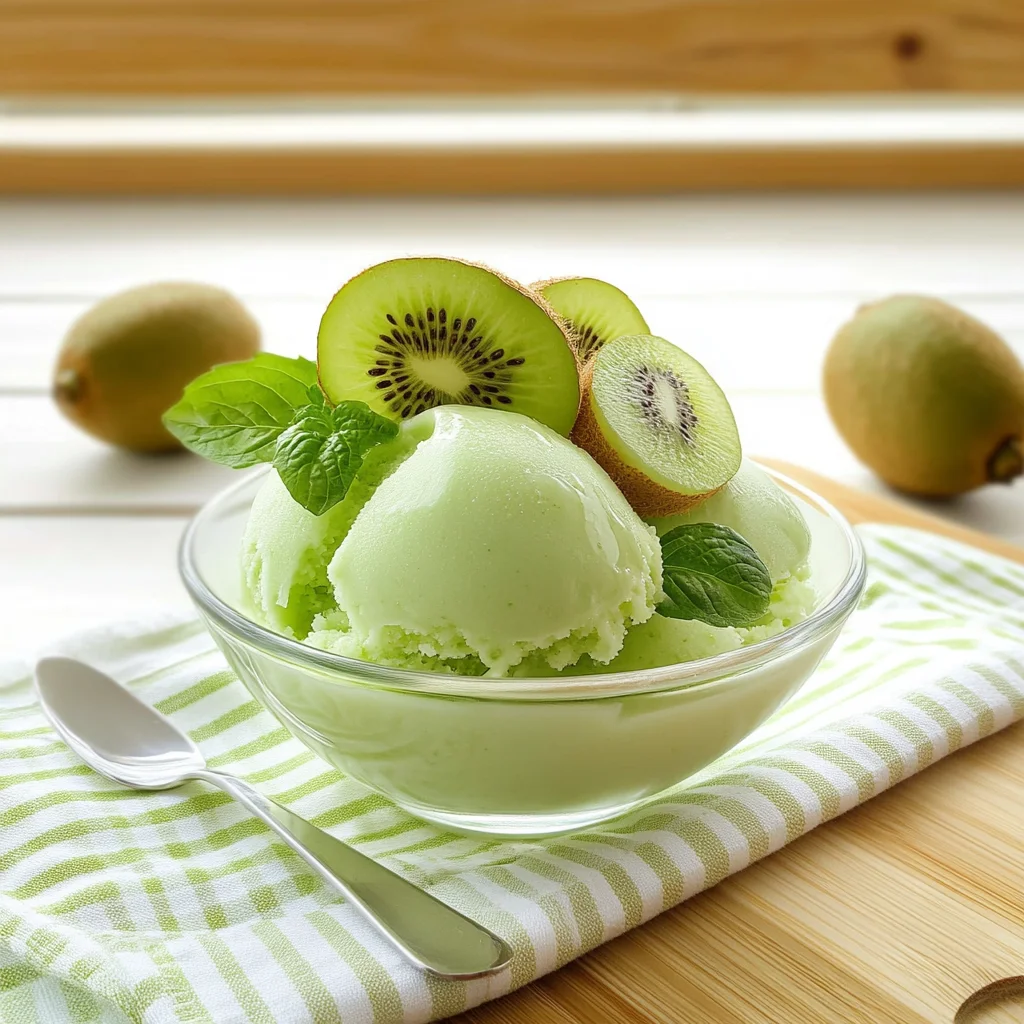 Kiwi Lemon Sorbet: Refreshingly Sweet Summer Treat