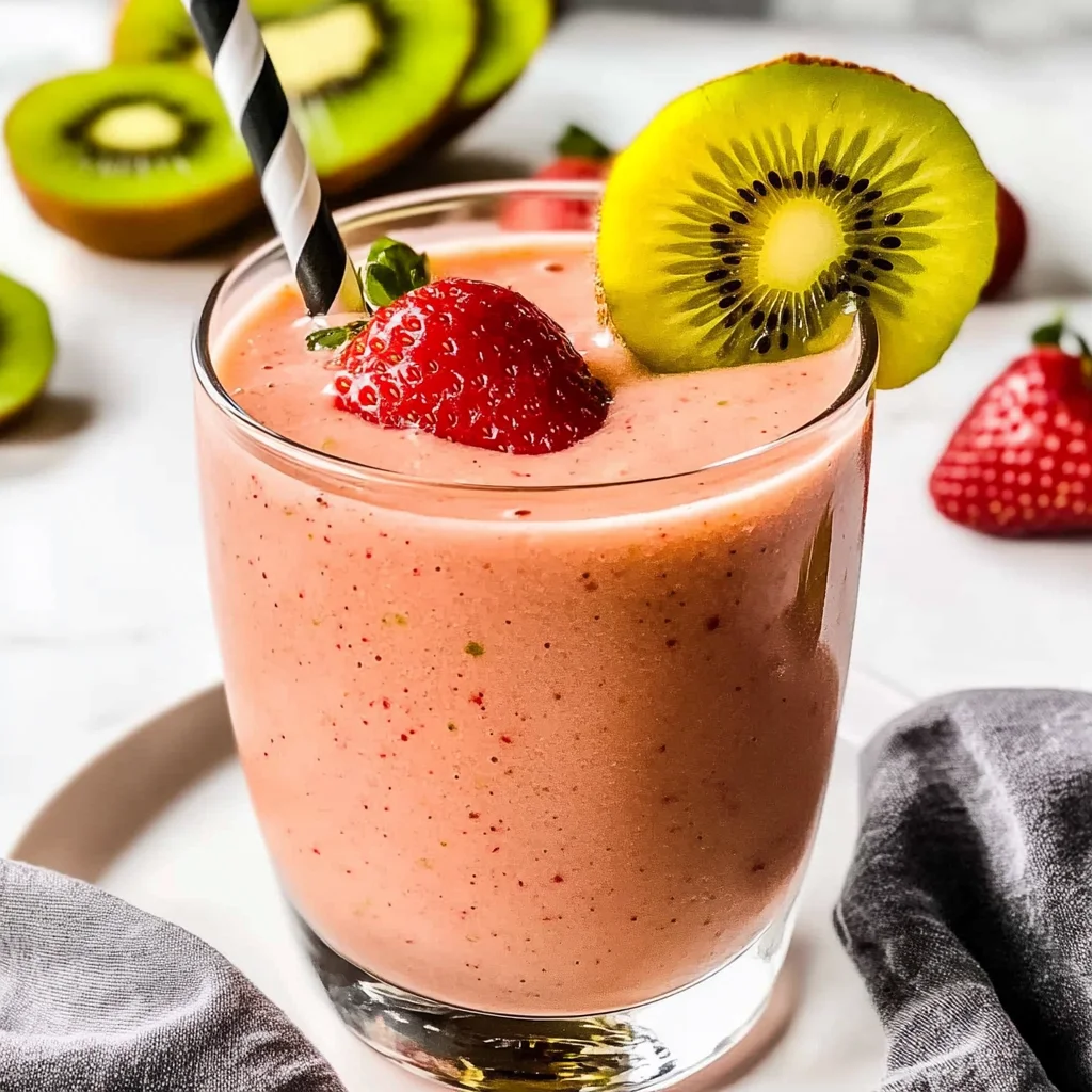 Kiwi Pineapple Strawberry Smoothie: Refreshing Bliss in a...