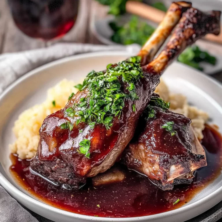 Red Wine Braised Lamb Shanks: Comforting & Flavorful Delight