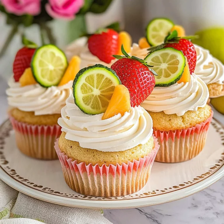 Strawberry Mango Margarita Cupcakes: A Beach Party Delight
