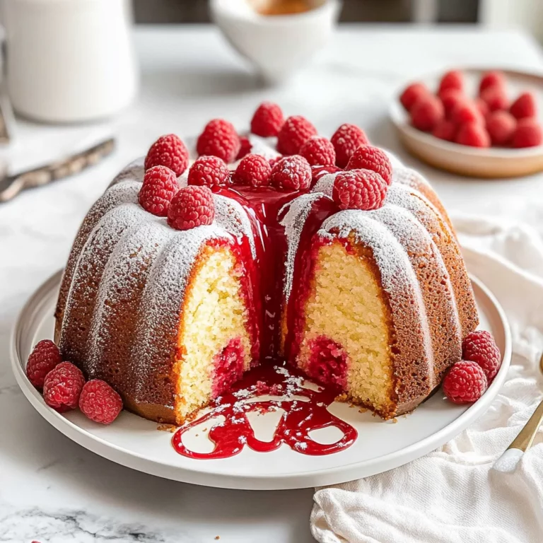 White Chocolate Raspberry Bundt Cake: Indulgent Delight
