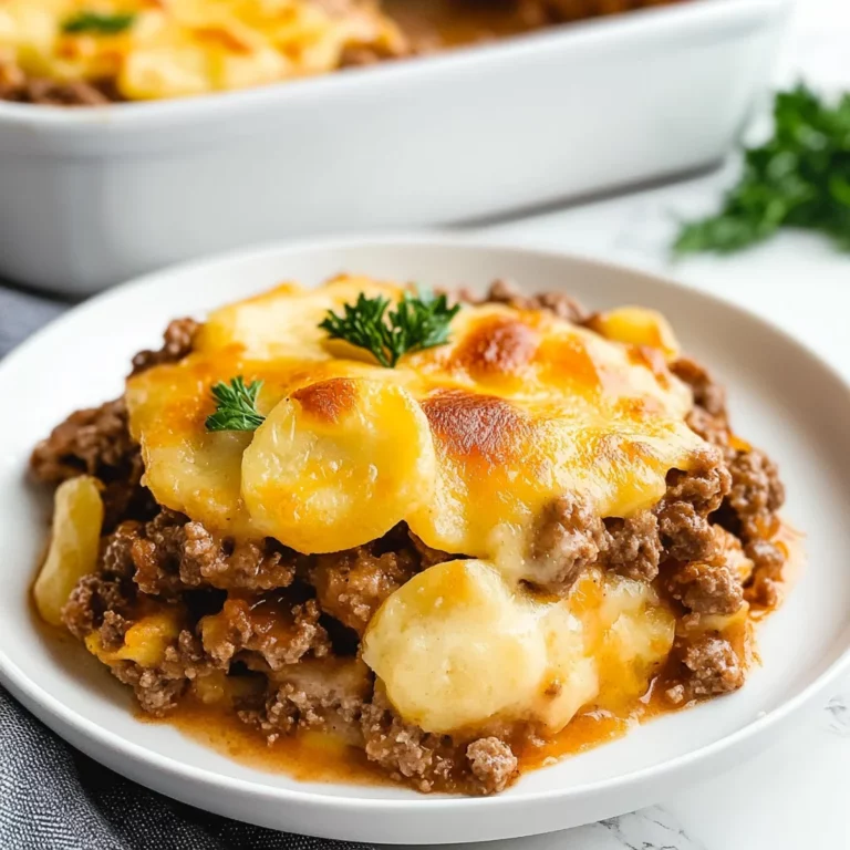 hamburger casserole recipes easy: Cheesy Comfort Delight